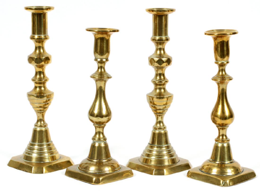 AMERICAN BRASS CANDLESTICKS, 4 PCS. (1 of 3)
