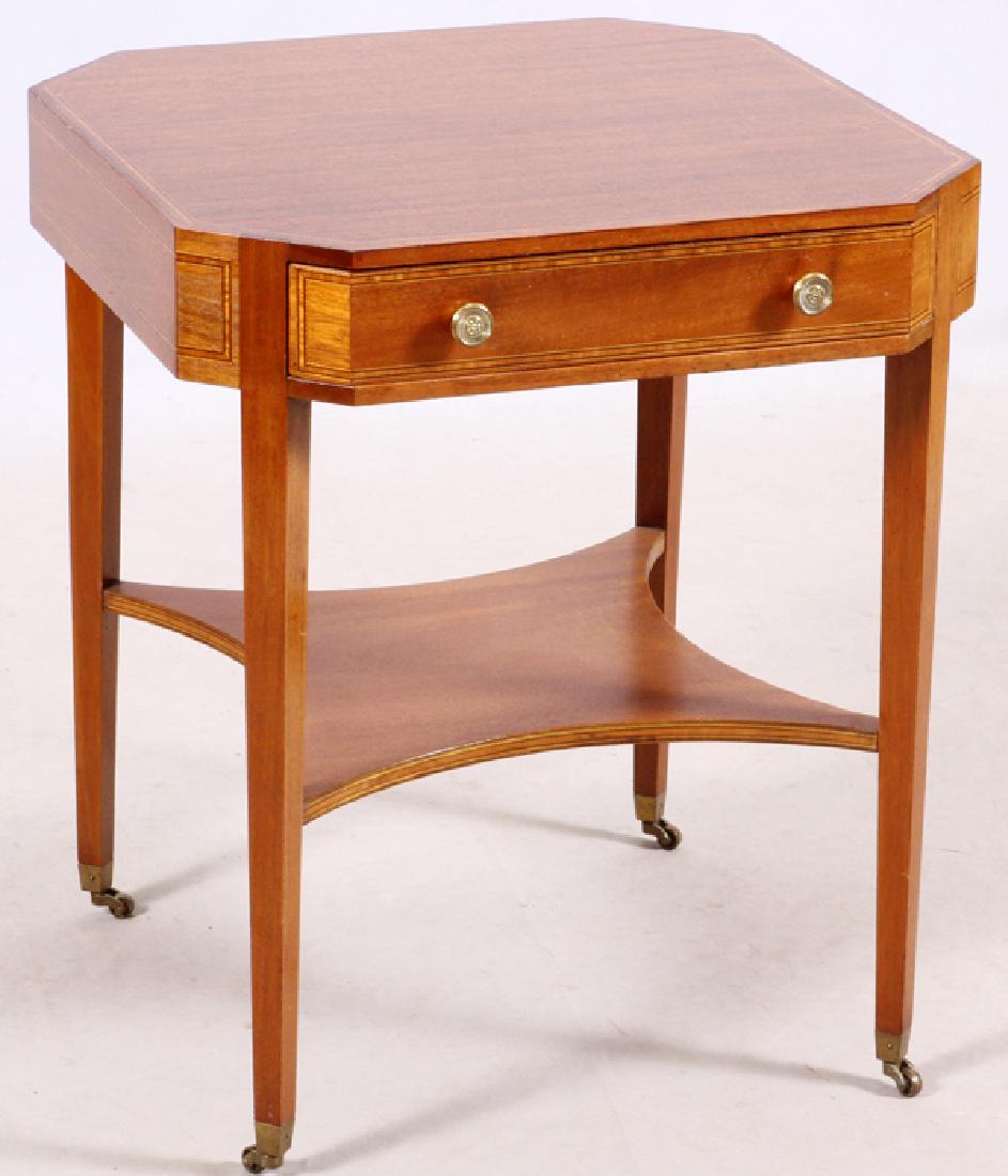 SHERATON STYLE MAHOGANY SIDE TABLE (1 of 3)
