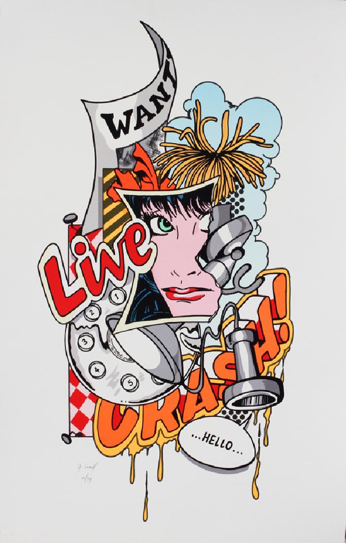 JOHN MATOS (CRASH), SCREENPRINT "LIVE CRASH" (1 of 3)