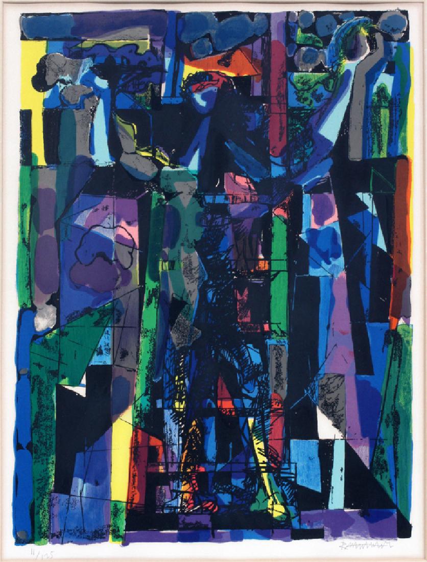 ABRAHAM RATTNER COLOR LITHOGRAPH, 11/125 (1 of 6)