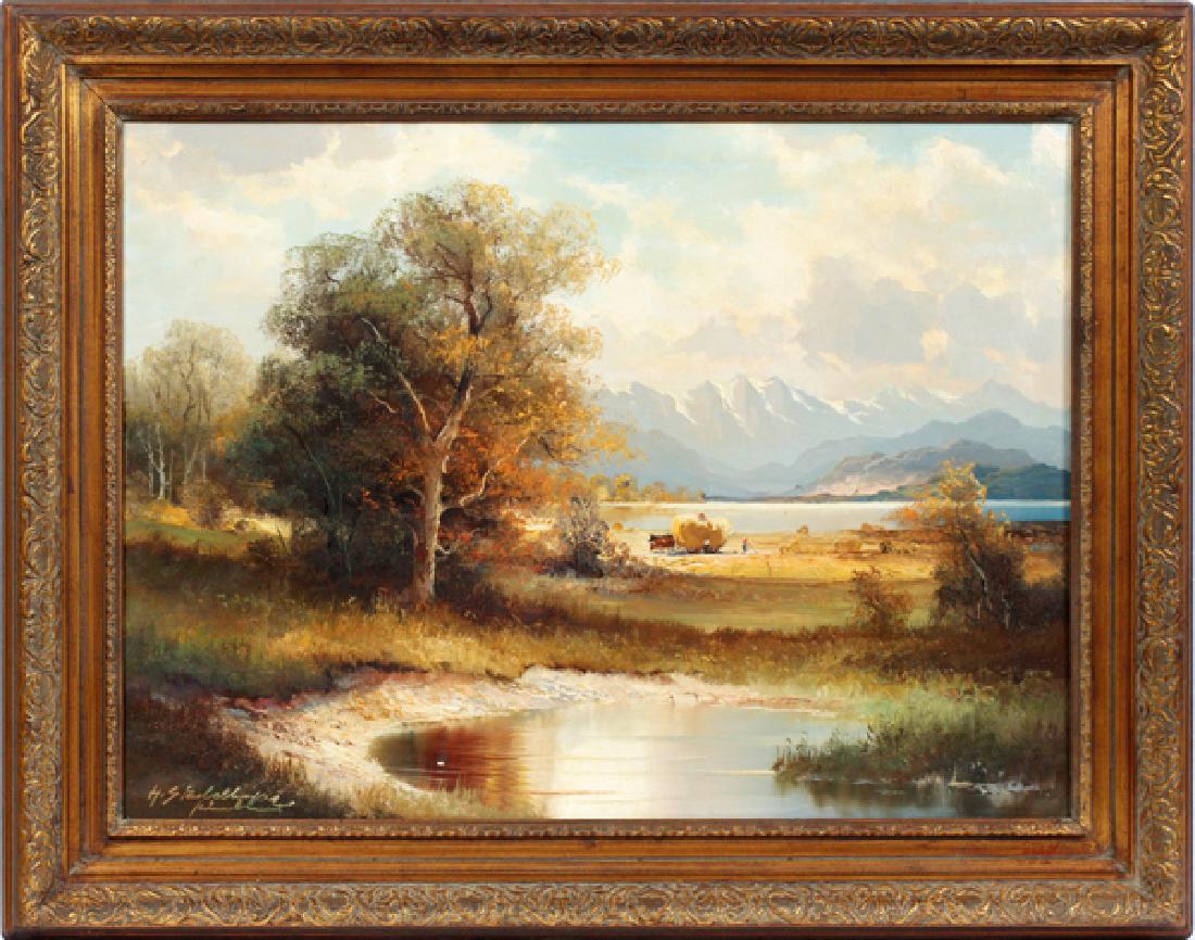 HELMUT STADELHOFER OIL ON CANVAS LANDSCAPE (1 of 4)