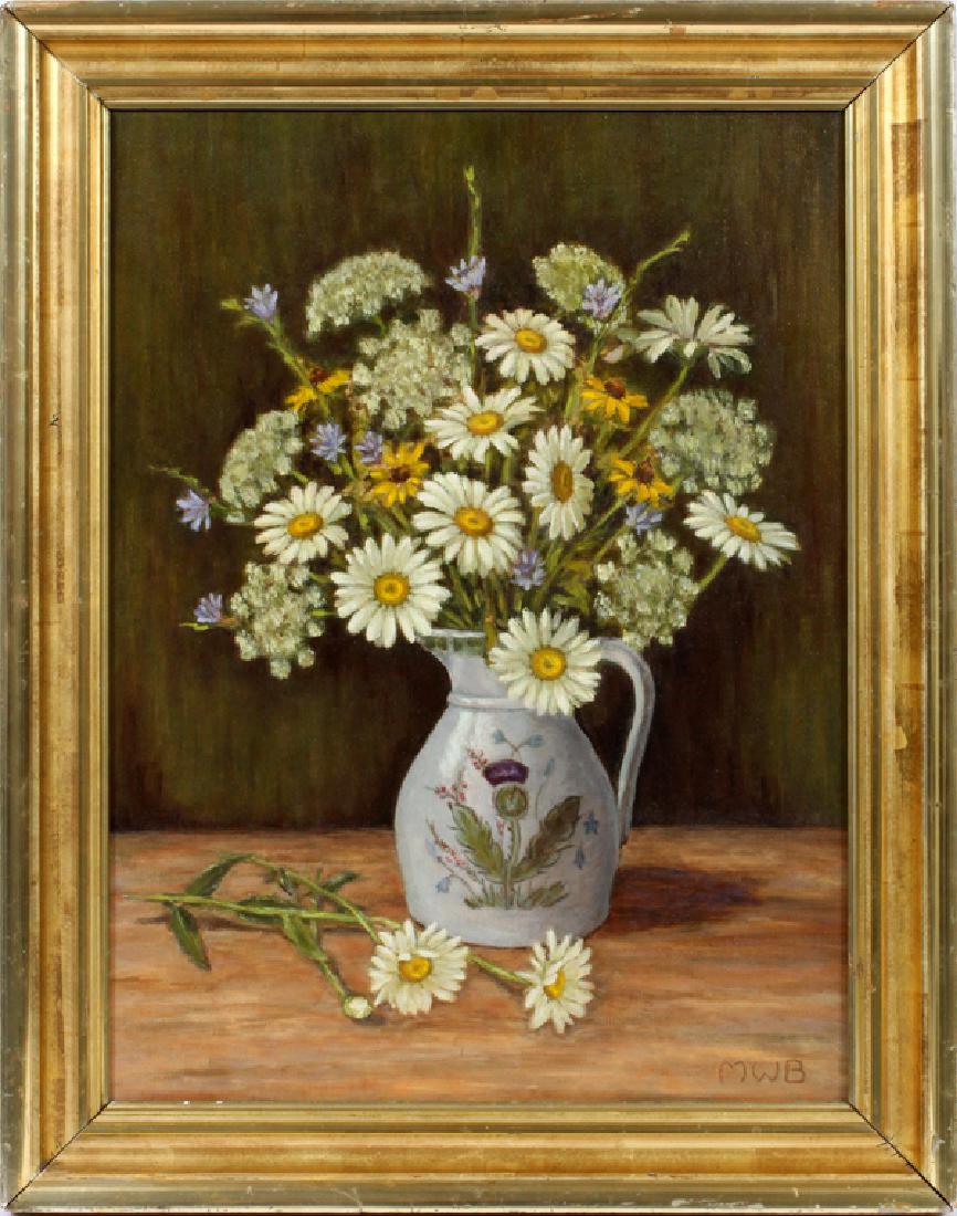 SIGNED "MWB" AMERICAN OIL ON BOARD (1 of 5)