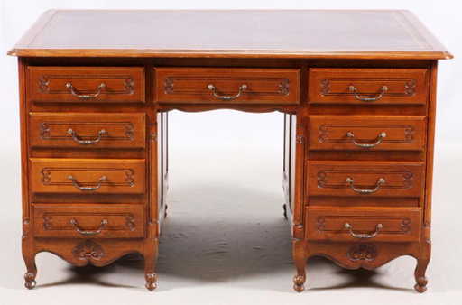 VINTAGE OAK PARTNERS DESK, H 32 - VINTAGE OAK PARTNERS DESK, H 32