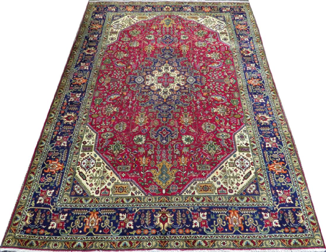 PERSIAN TABRIZ HANDWOVEN WOOL RUG (1 of 5)