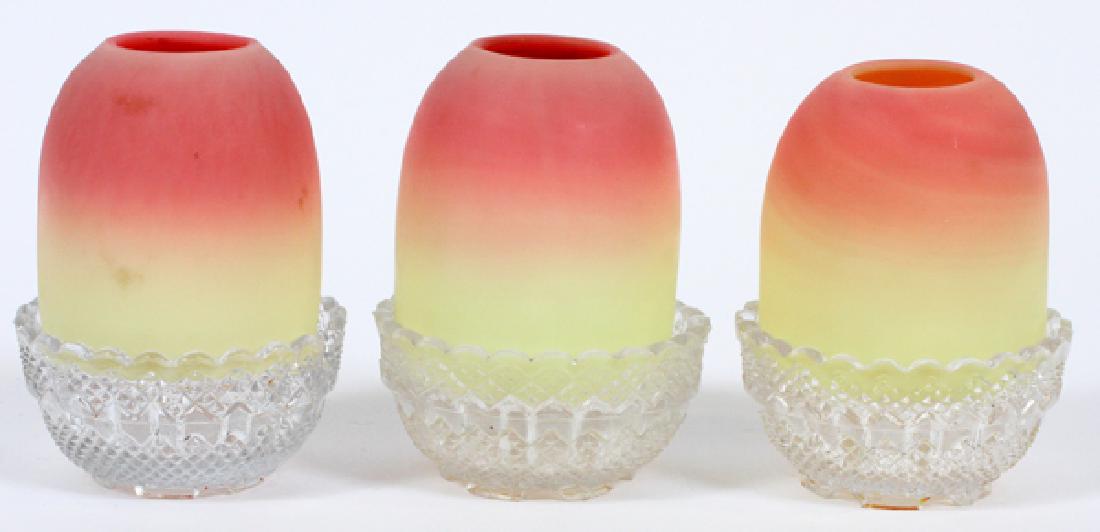 VICTORIAN BURMESE TWO PART FAIRY LAMPS (1 of 2)