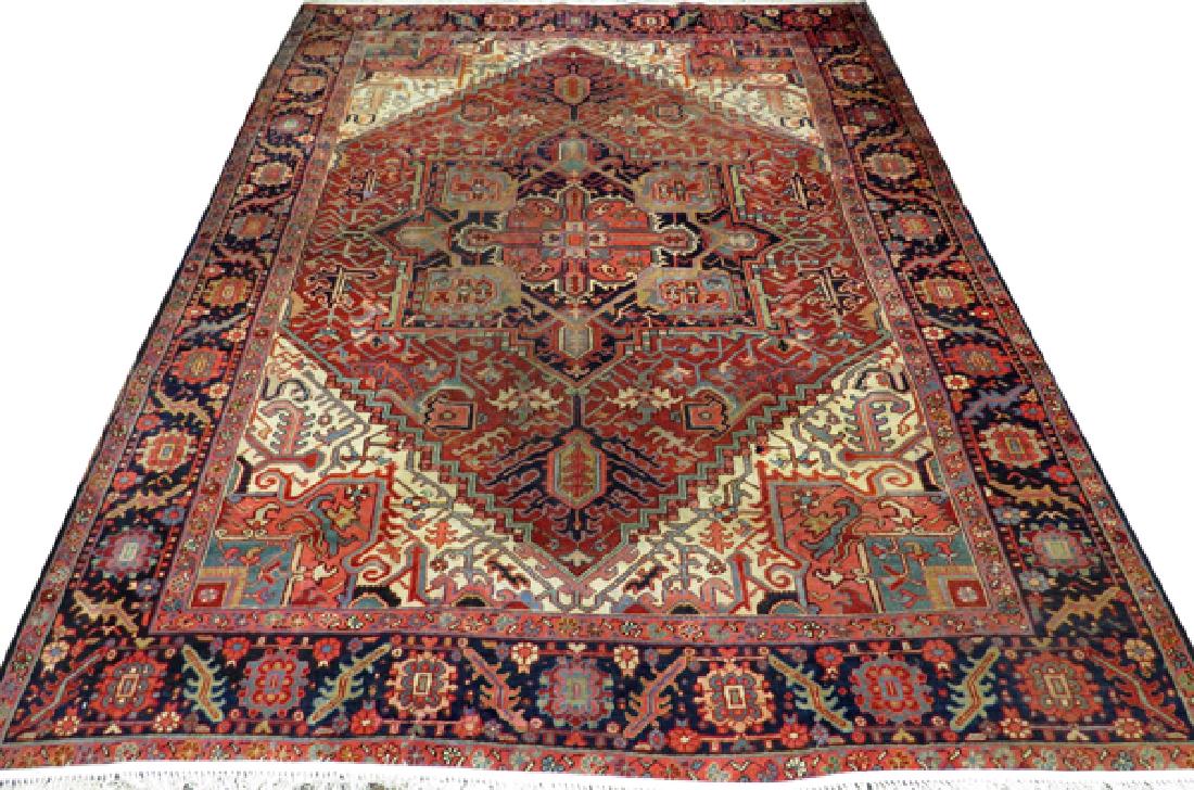 PERSIAN HERIZ WOOL RUG, CIRCA 1920 (1 of 5)
