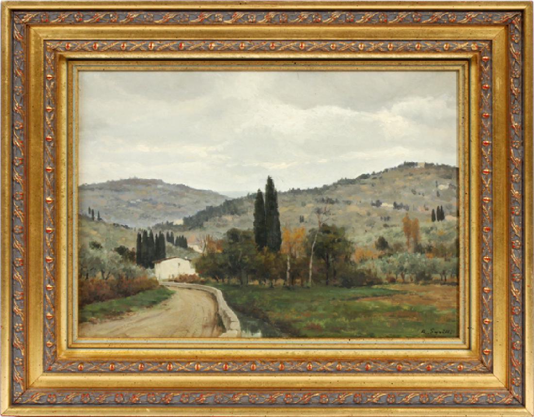 ROBERTO SGRILLI OIL ON BOARD ITALIAN LANDSCAPE (1 of 3)