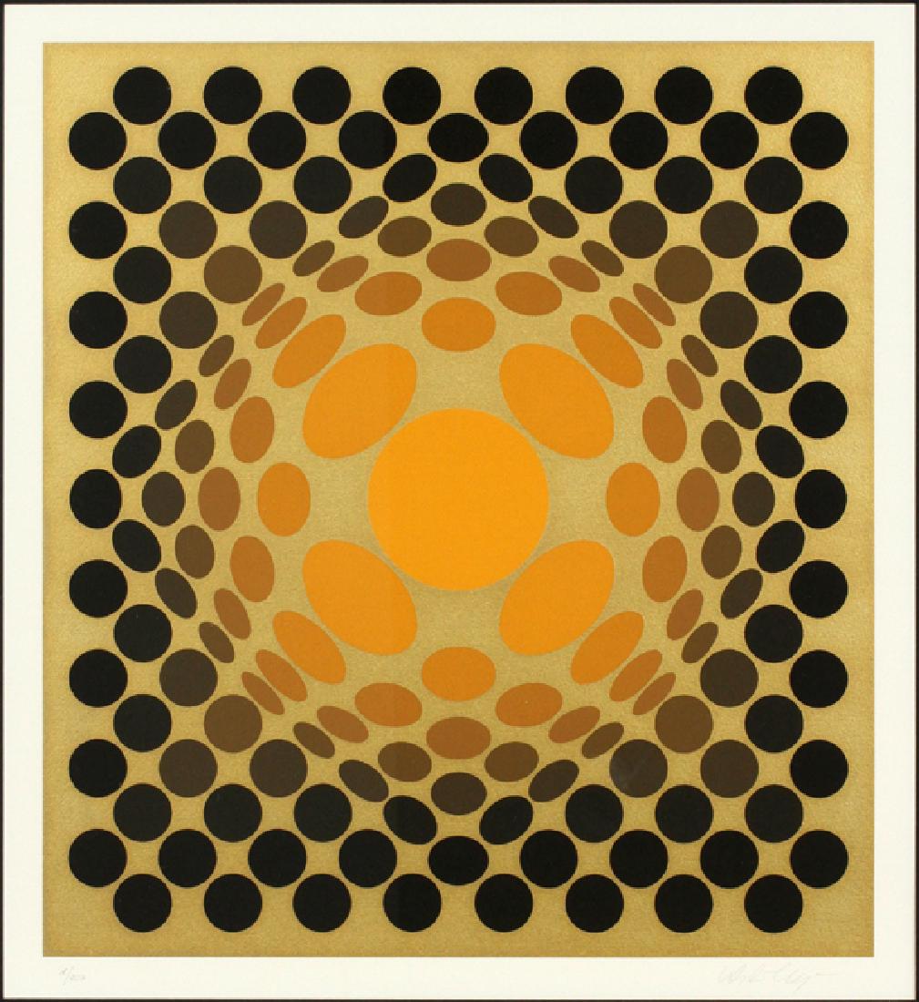 VICTOR VASARELY COLOR SCREENPRINT (1 of 3)