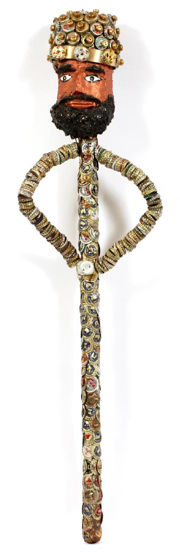 MR. IMAGINATION FOLK ART MIXED MEDIA STAFF, 1993 (1 of 5)