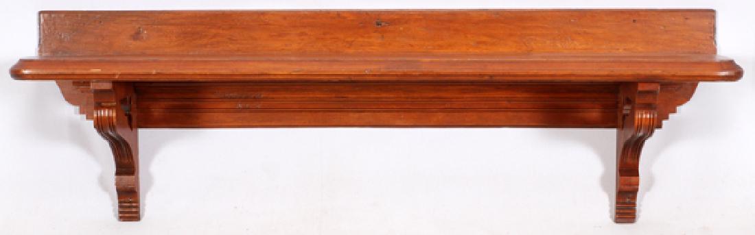 VICTORIAN OAK WALL SHELF (1 of 2)