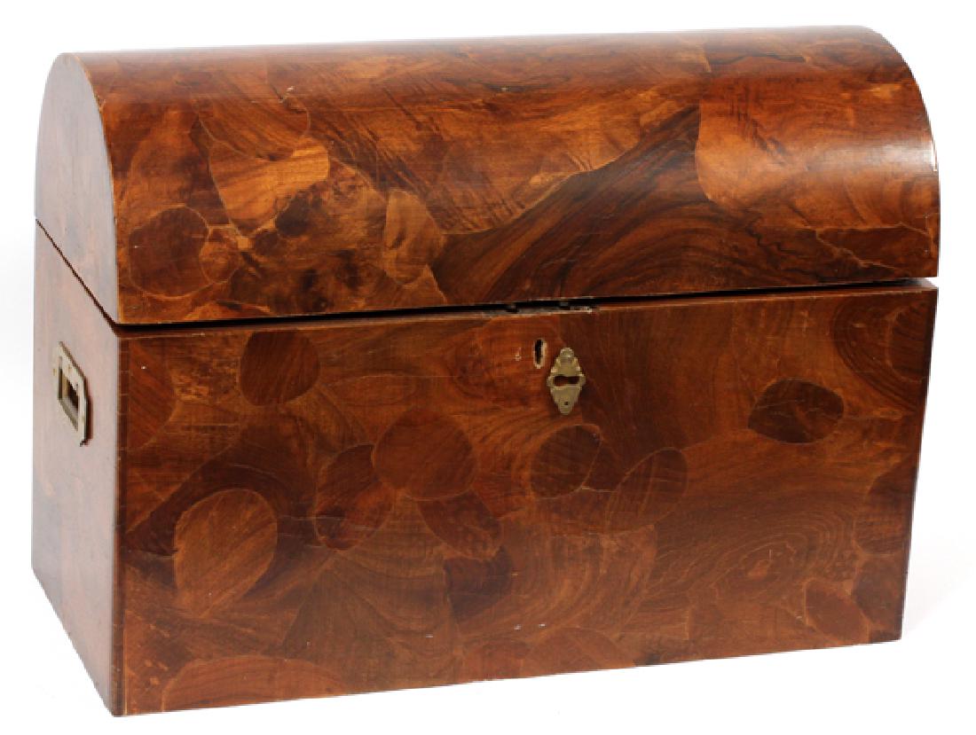 ENGLISH BURLWOOD MOSAIC STATIONARY CASKET (1 of 3)