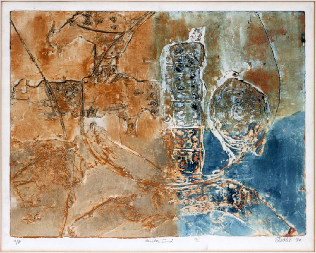 SIGNED SHAHL ABSTRACT ARTIST'S PROOF PRINT, 1990 (1 of 4)