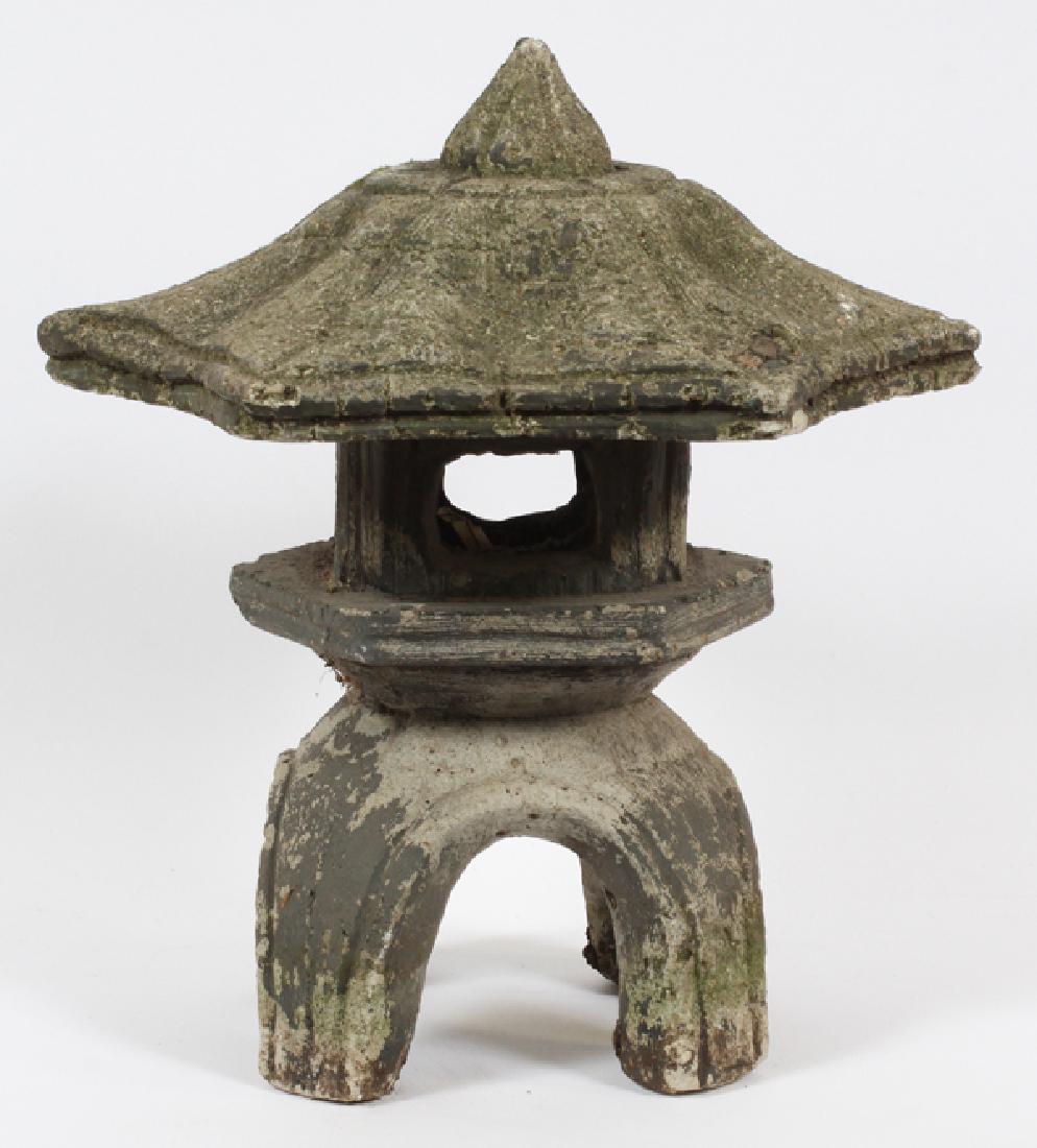ORIENTAL LANTERN STYLE CAST CEMENT (1 of 2)
