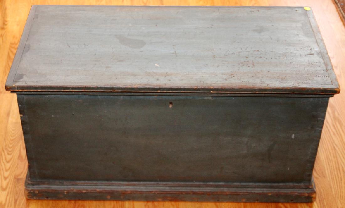AMERICAN PAINTED PINE BLANKET CHEST, 19TH C. (1 of 2)