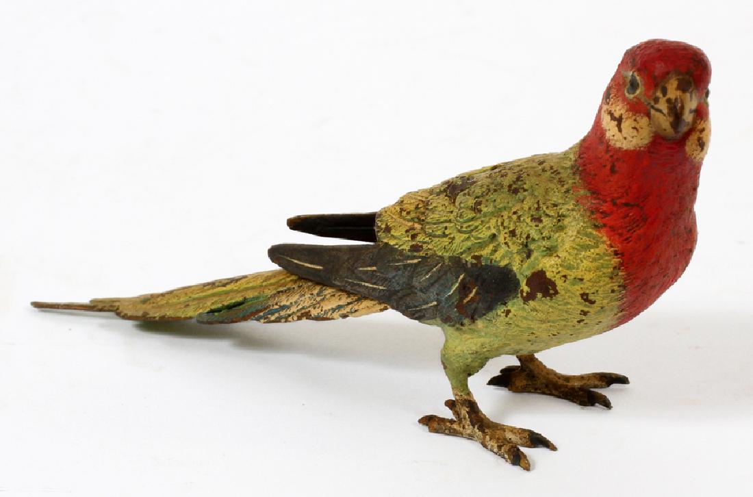 AUSTRIAN BRONZE BRONZE BIRD C. 1900 PARAKEET (1 of 3)