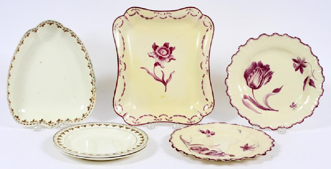 ANTIQUE ENGLISH PORCELAIN, 6 PCS. (1 of 4)