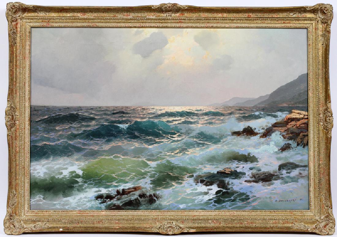 ALEX DZIGURSKI OIL ON CANVAS, 1951 SEASCAPE (1 of 5)