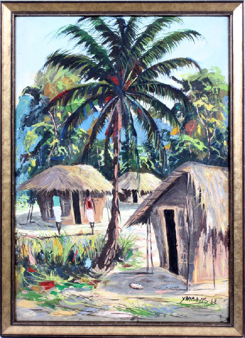 SIGNED OIL ON CANVAS, C. 1969 (1 of 4)