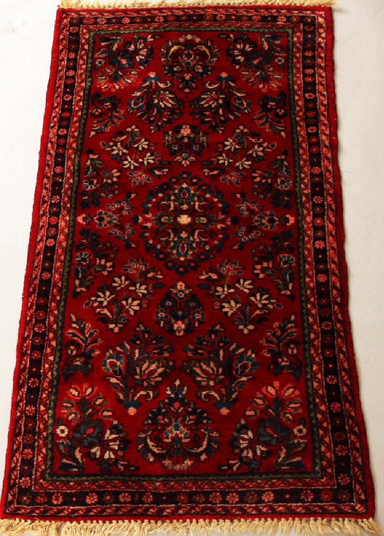 PERSIAN SAROUK WOOL MAT, W 2' 2", L 4' (1 of 4)