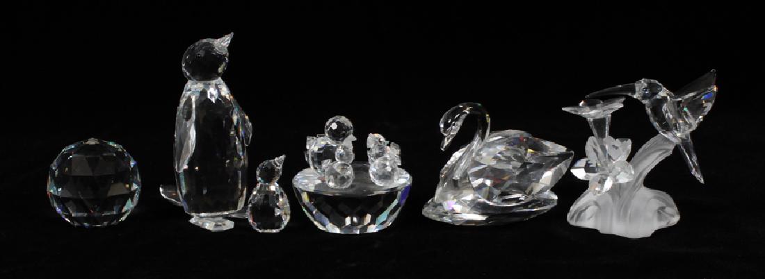 SWAROVSKI CRYSTAL PENGUIN SWAN DUCKS BIRD SPHERE: SWAROVSKI CRYSTAL PENGUIN, SWAN, DUCKS, BIRD, SPHERE 5 PCS. :.
