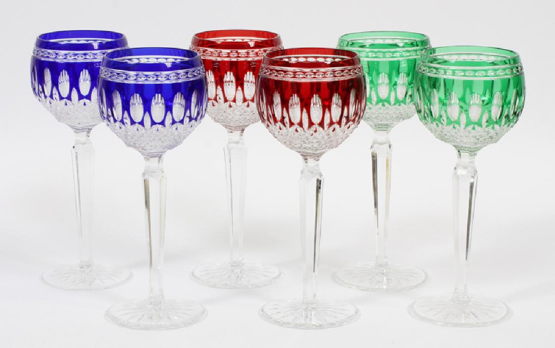 WATERFORD RHINE WINES, OVERLAY CRYSTAL (1 of 4)