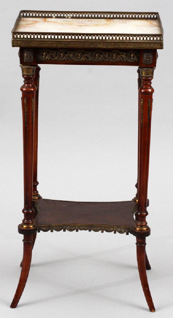 FRENCH MAHOGANY AND ONYX STAND, 19TH.C. (1 of 4)