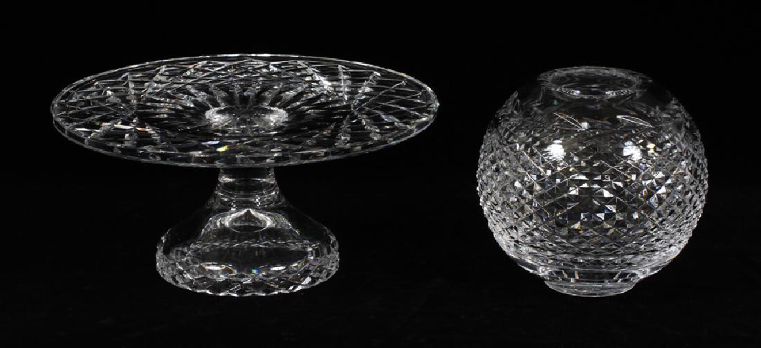 WATERFORD CRYSTAL CAKE STAND AND  ROSEBOWL (1 of 4)
