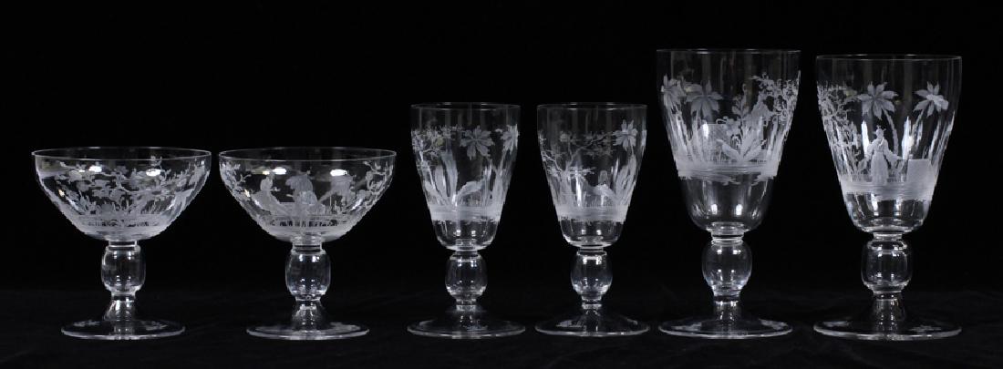 FRENCH ENGRAVED CRYSTAL STEMWARE BACCARAT (1 of 6)