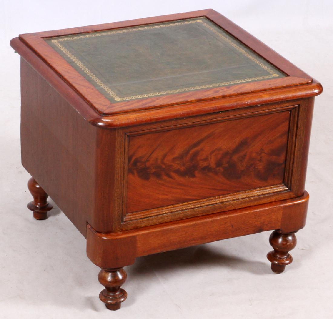 REGENCY MAHOGANY AND LEATHER BED STEPS, CIRCA 1840 (1 of 3)