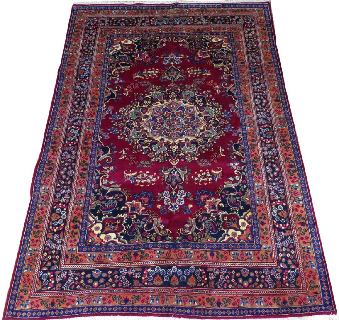 PERSIAN MESHED WOOL RUG, LATE 20TH C. (1 of 6)