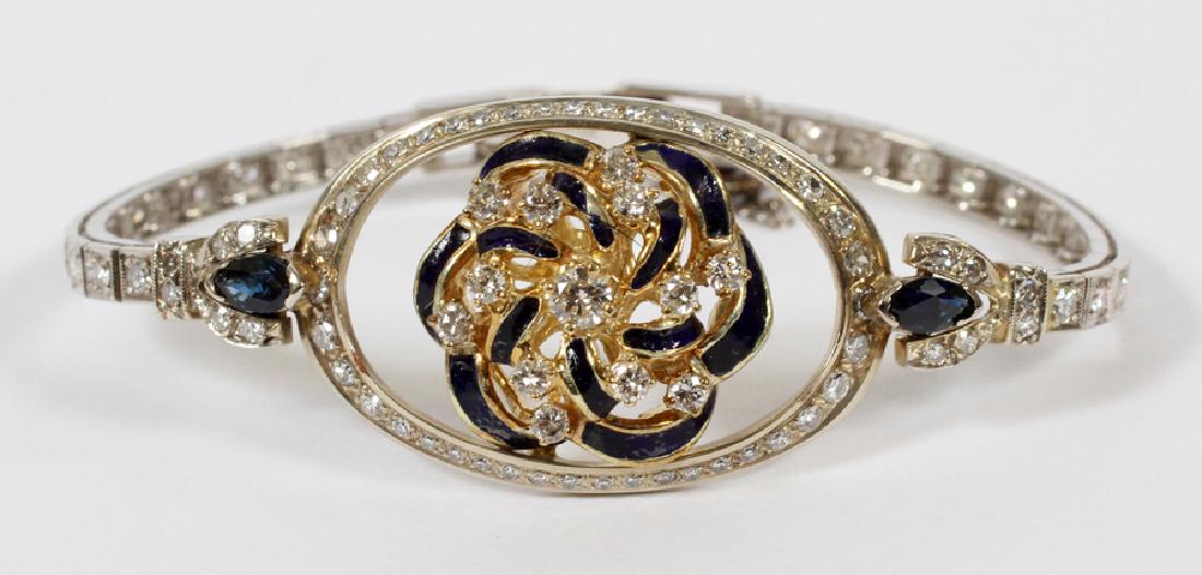 GOLD, DIAMOND, SAPPHIRE & ENAMEL BRACELET (1 of 3)