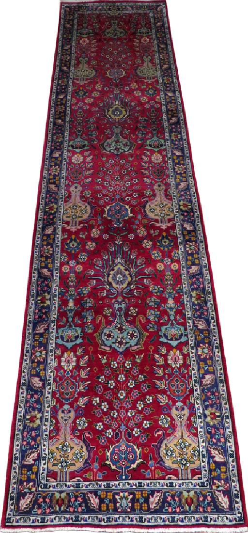 PERS TABRIZ ALL WOOL RUNNER, LATE 20TH C. (1 of 5)