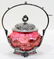 061559: VICTORIAN CRANBERRY GLASS PICKLE JAR, H7.5"