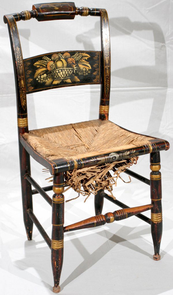 062167 AMERICAN HITCHCOCK CHAIR, 19TH C., H34"