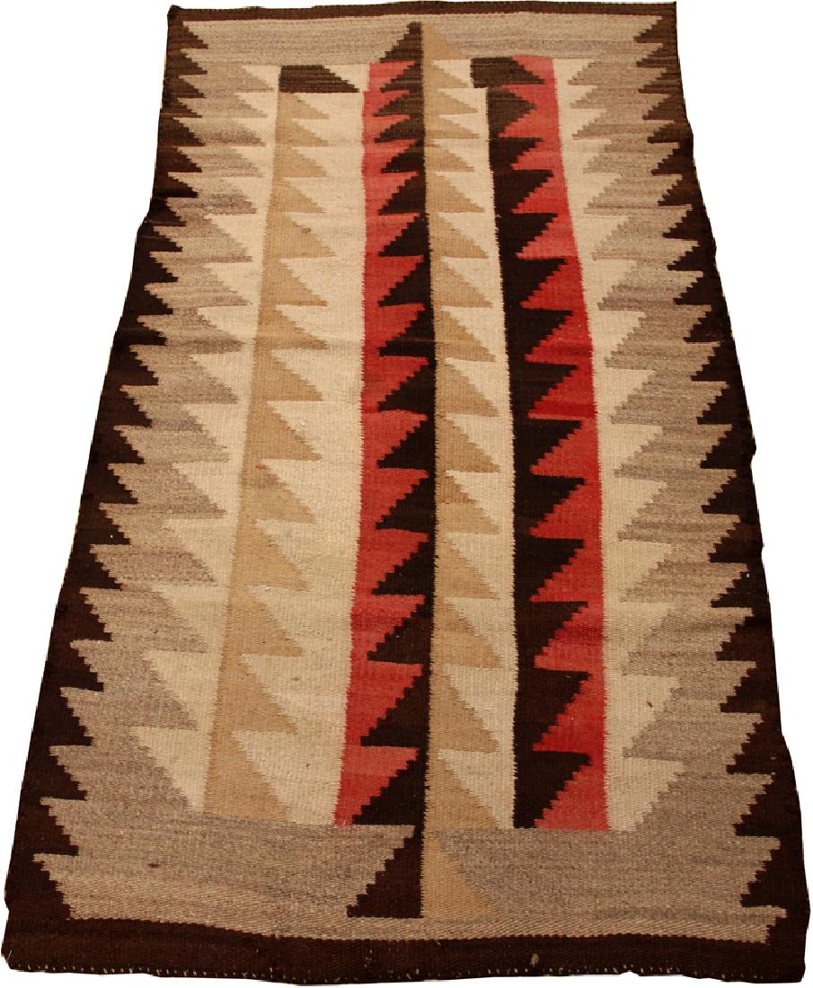 NAVAJO WOVEN WOOL RUG C 1900, ARIZONA, (1 of 3)