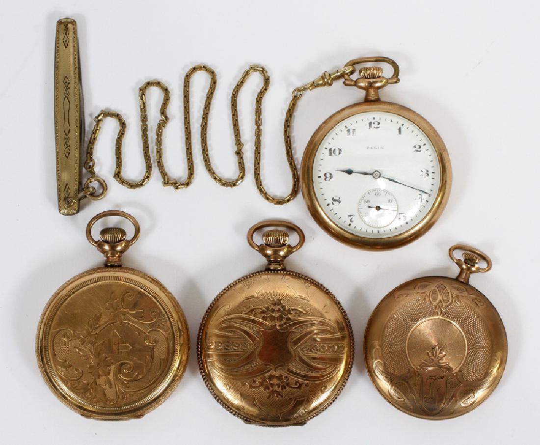 GOLD FILLED ANIQUE POCKET WATCHES FOUR (1 of 17)