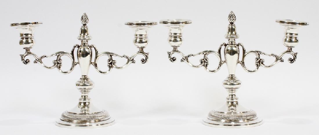 STERLING TWO ARM STERLING CANDELABRAS PAIR (1 of 3)