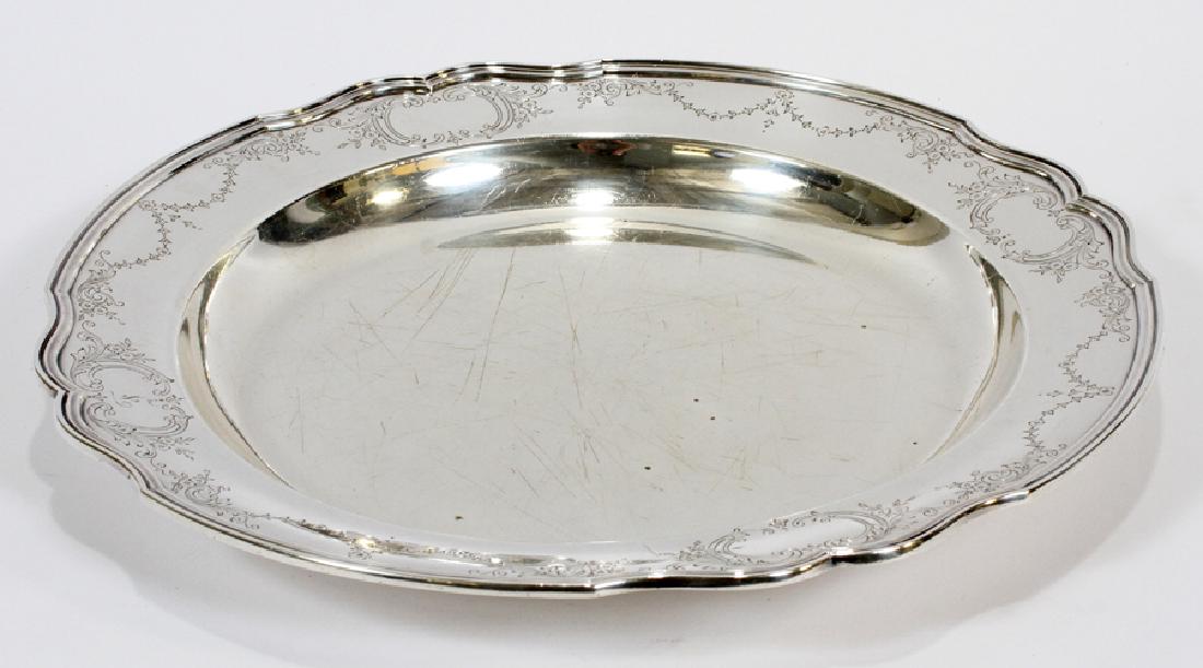 REED & BARTON STERLING "HEPPLEWHITE" ROUND TRAY (1 of 4)