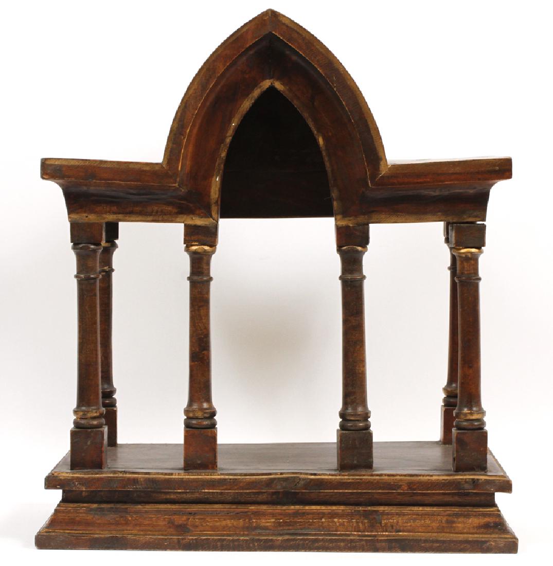 ITALIAN WALNUT PORTICO DRESSER STAND, C. 1850 (1 of 2)