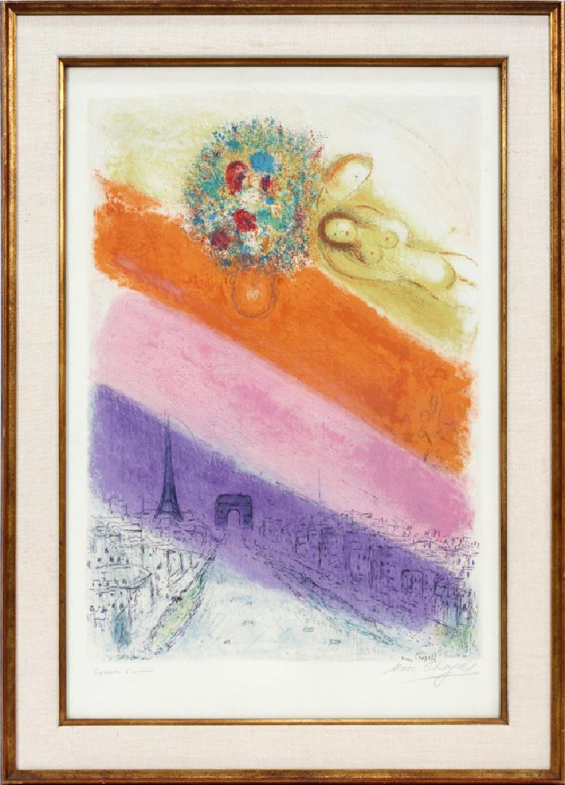 MARC CHAGALL LITHOGRAPH "LOVERS OVER PARIS"" (1 of 5)