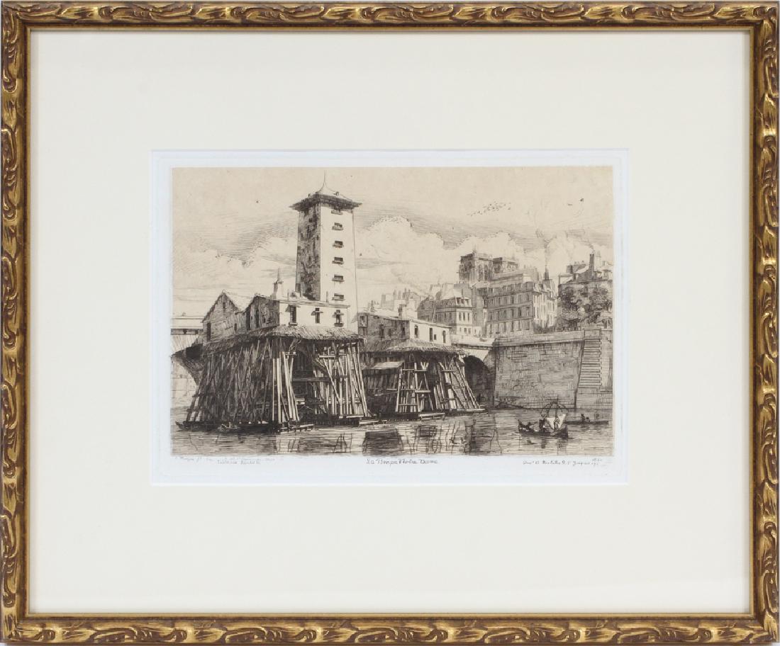 CHARLES MERYON ETCHING "LA POMPA NOTRE DAME" (1 of 8)