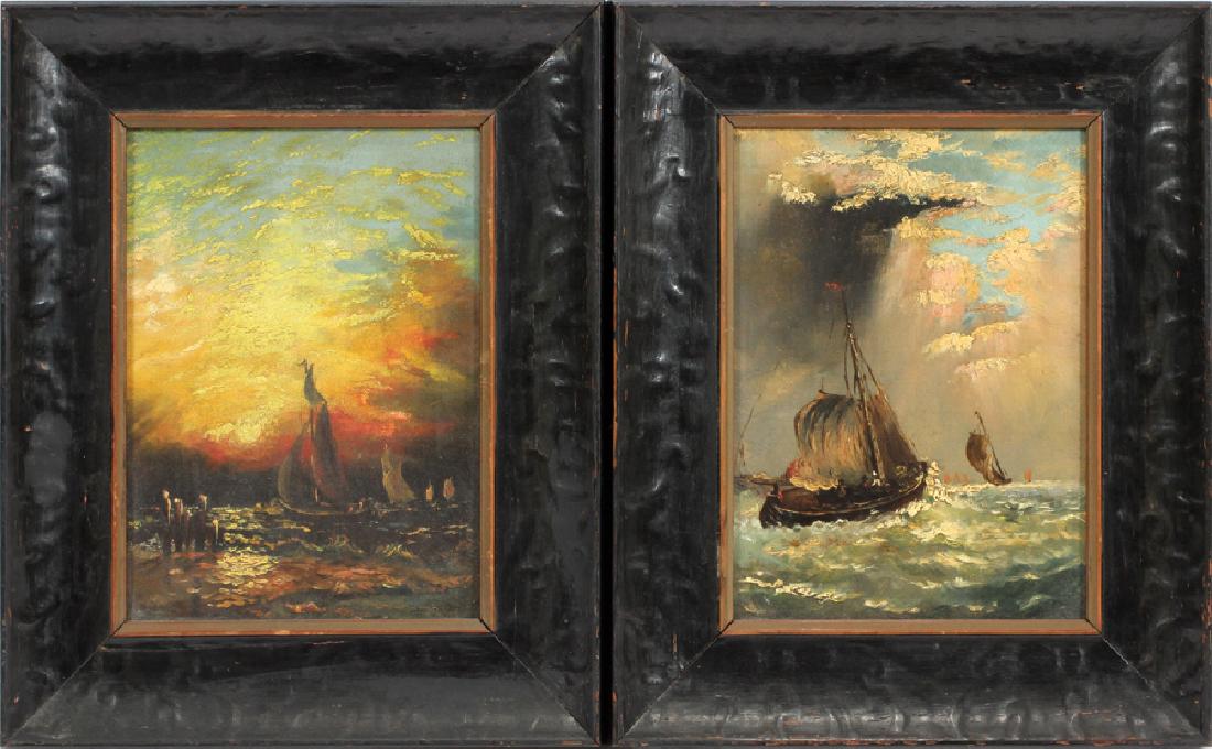 OILS ON CANVAS, PAIR, H 8", L 5 1/2" (1 of 4)