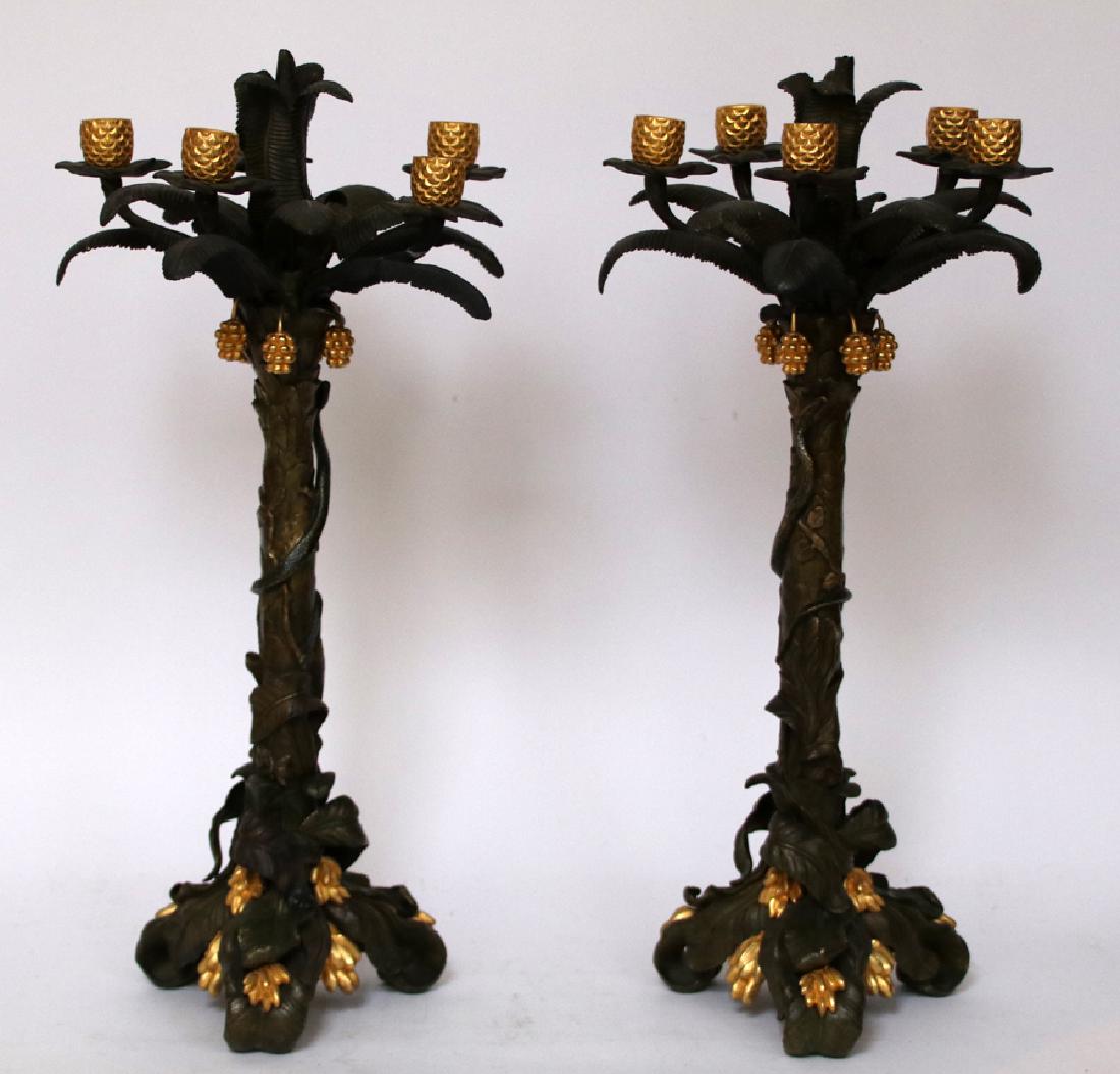 BRONZE CANDELABRAS, 20TH CENTURY, PAIR (1 of 1)