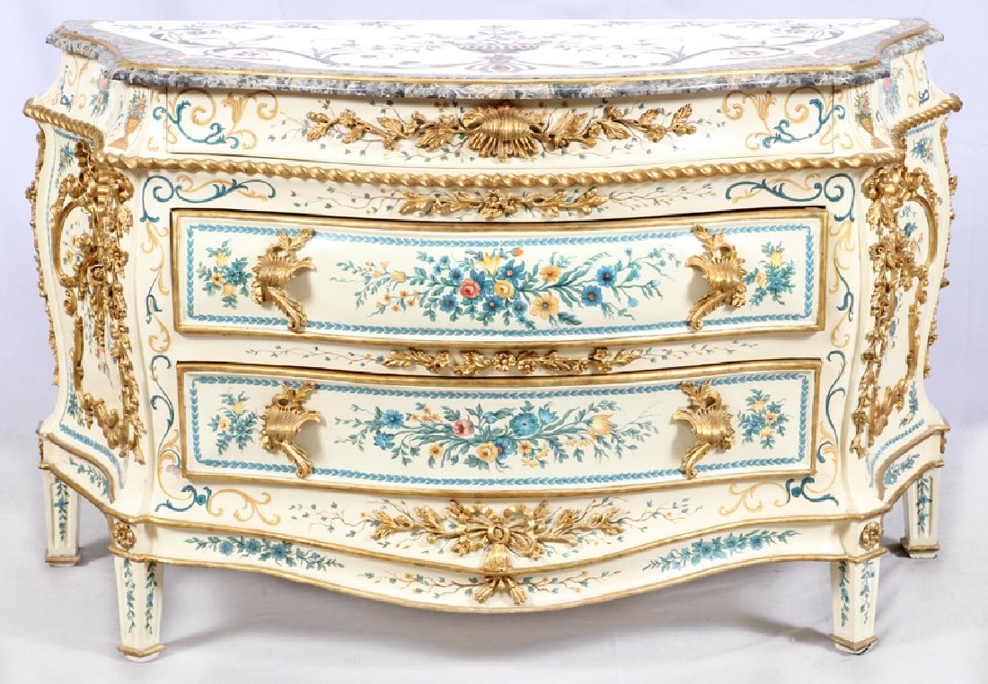 FLORENTINE STYLE PAINTED CHEST OF DRAWERS (1 of 4)