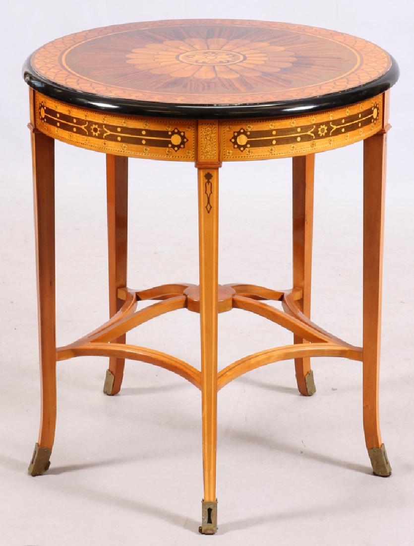 REGENCY STYLE MARQUETRY SATINWOOD OCCASIONAL TABLE (1 of 3)