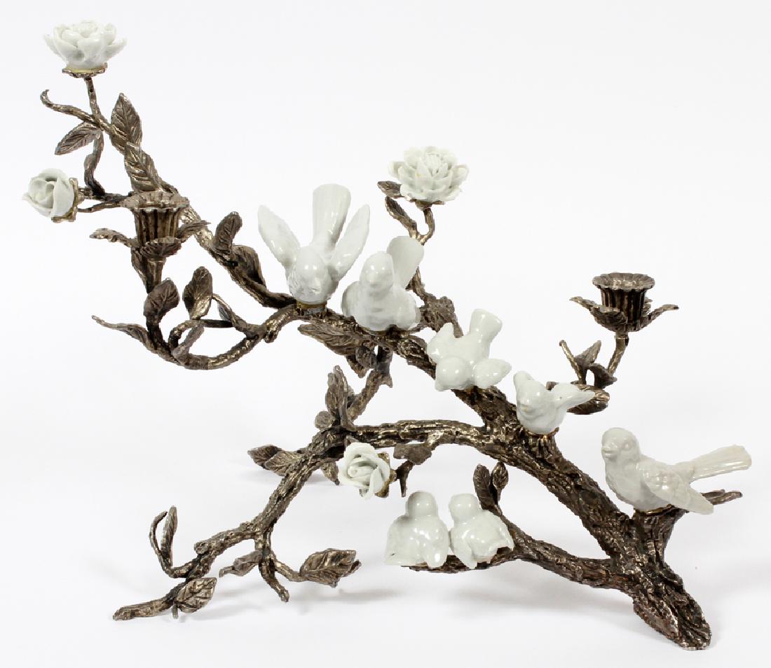 PORCELAIN AND METAL CANDLE HOLDER (1 of 2)