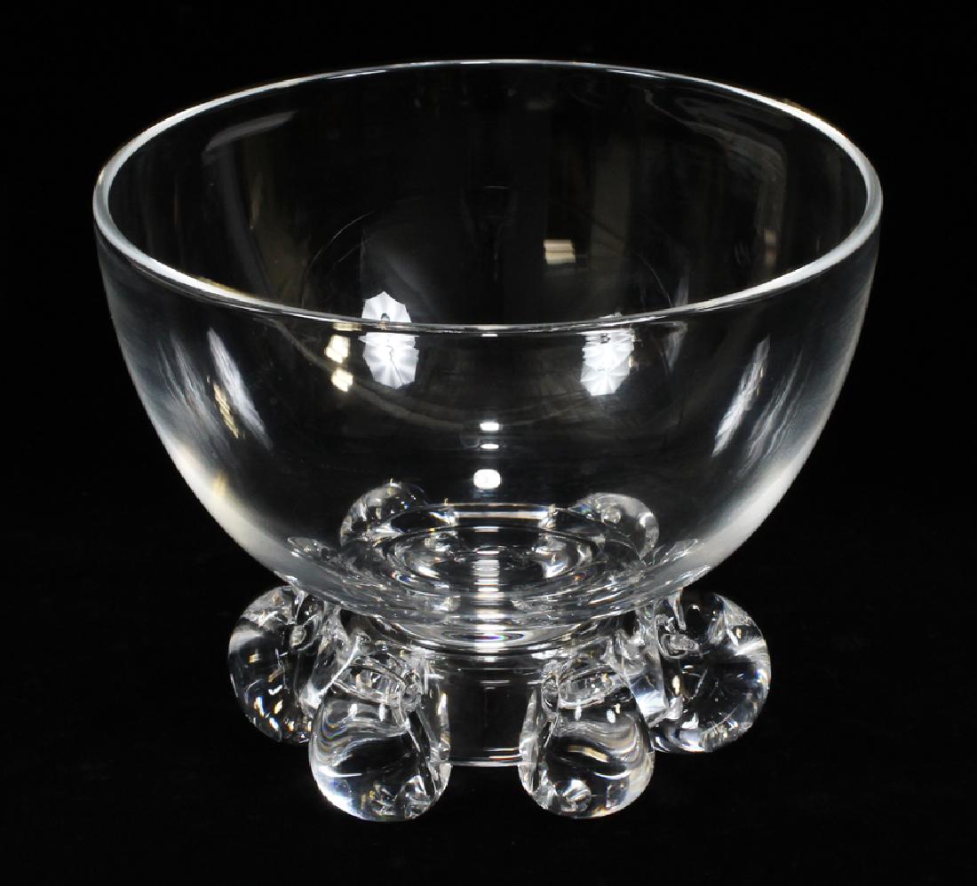 STEUBEN GLASS BOWL H 7" DIA 9" (1 of 3)