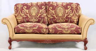 Han Moore Prices 138 Auction Price Results Han Moore Leather Sofa Chair Ottomans
