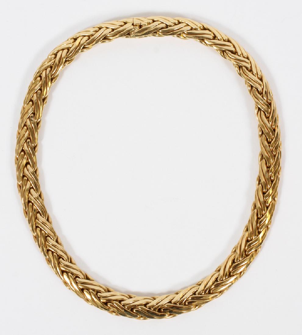 TIFFANY & COMPANY, YELLOW GOLD BRAIDED NECKLACE (1 of 3)