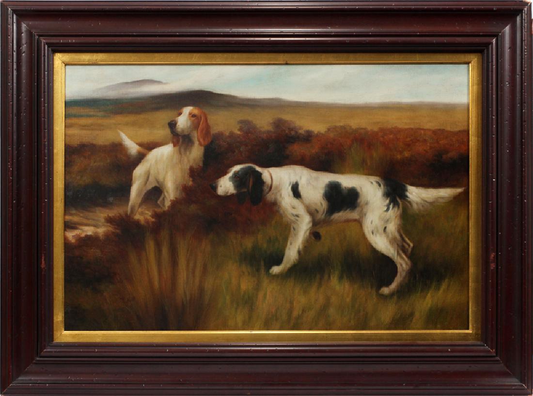 OIL ON CANVAS PAINTING PASTORAL SCENE (1 of 4)